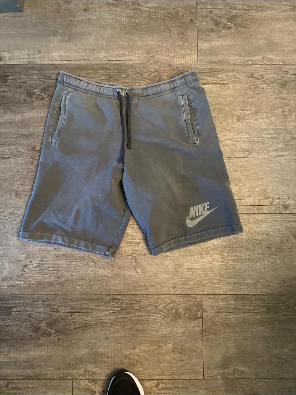 Nike Men's Slate Gray Athletic Shorts with Logo